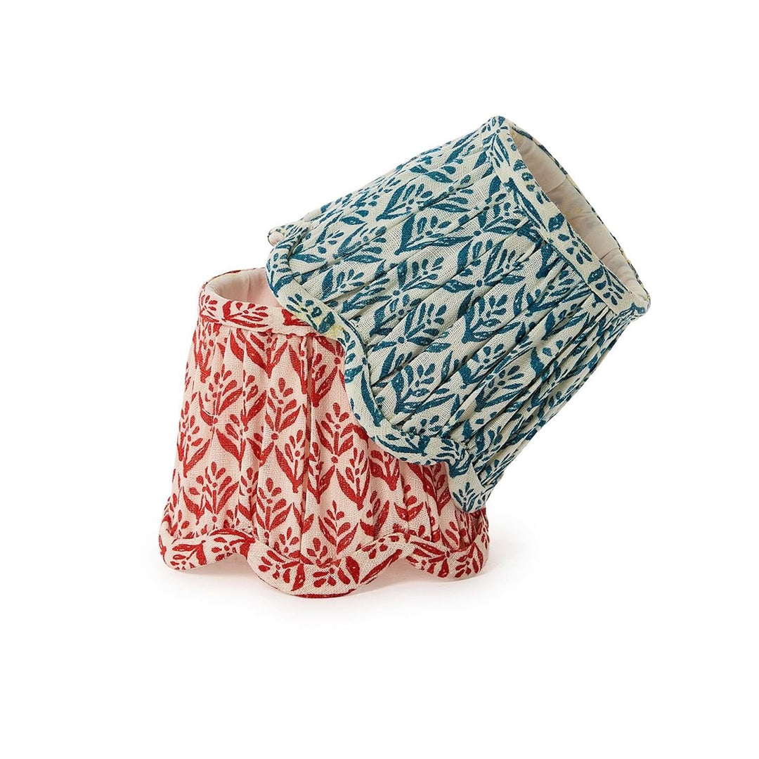 Scalloped Floral Fabric Lampshades Lamp Two's Company 