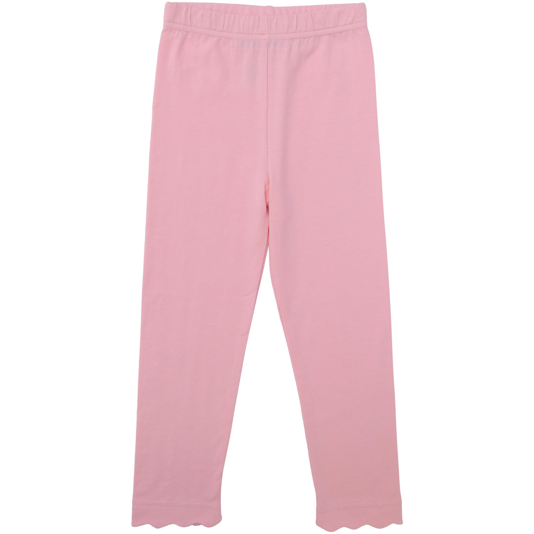 Scalloped Leggings - Light Pink Girl Leggings Trotter Street Kids 