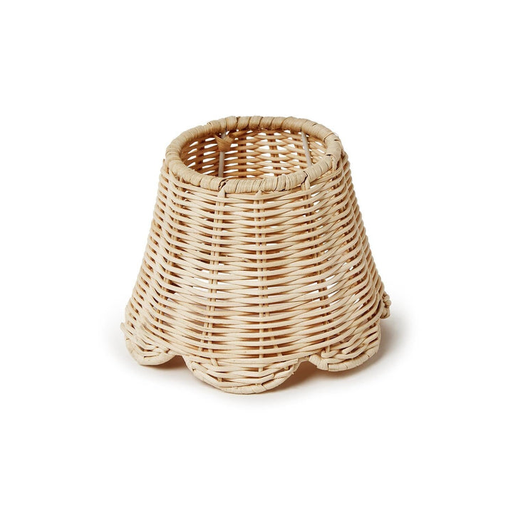Scalloped Rattan Lamp Shade Lamp Two's Company 
