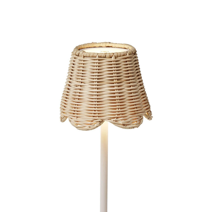 Scalloped Rattan Lamp Shade Lamp Two's Company 