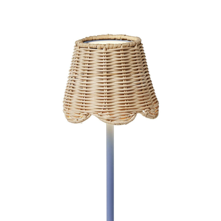 Scalloped Rattan Lamp Shade Lamp Two's Company 