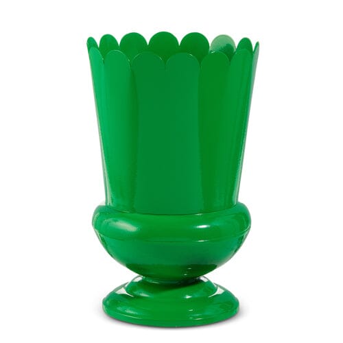 Scalloped Urn - Green Vase RAZ 