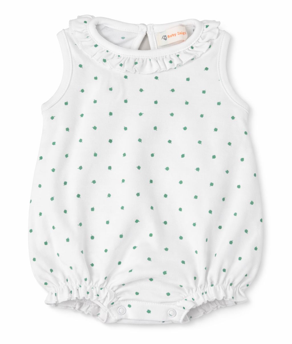Scattered Shamrocks Knit Bubble Girl Bubble Luigi 