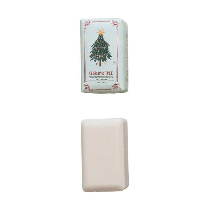 Scented Olive Oil & Shea Butter Milled Bar Soaps Bath Soap Creative Co-Op Christmas Tree 