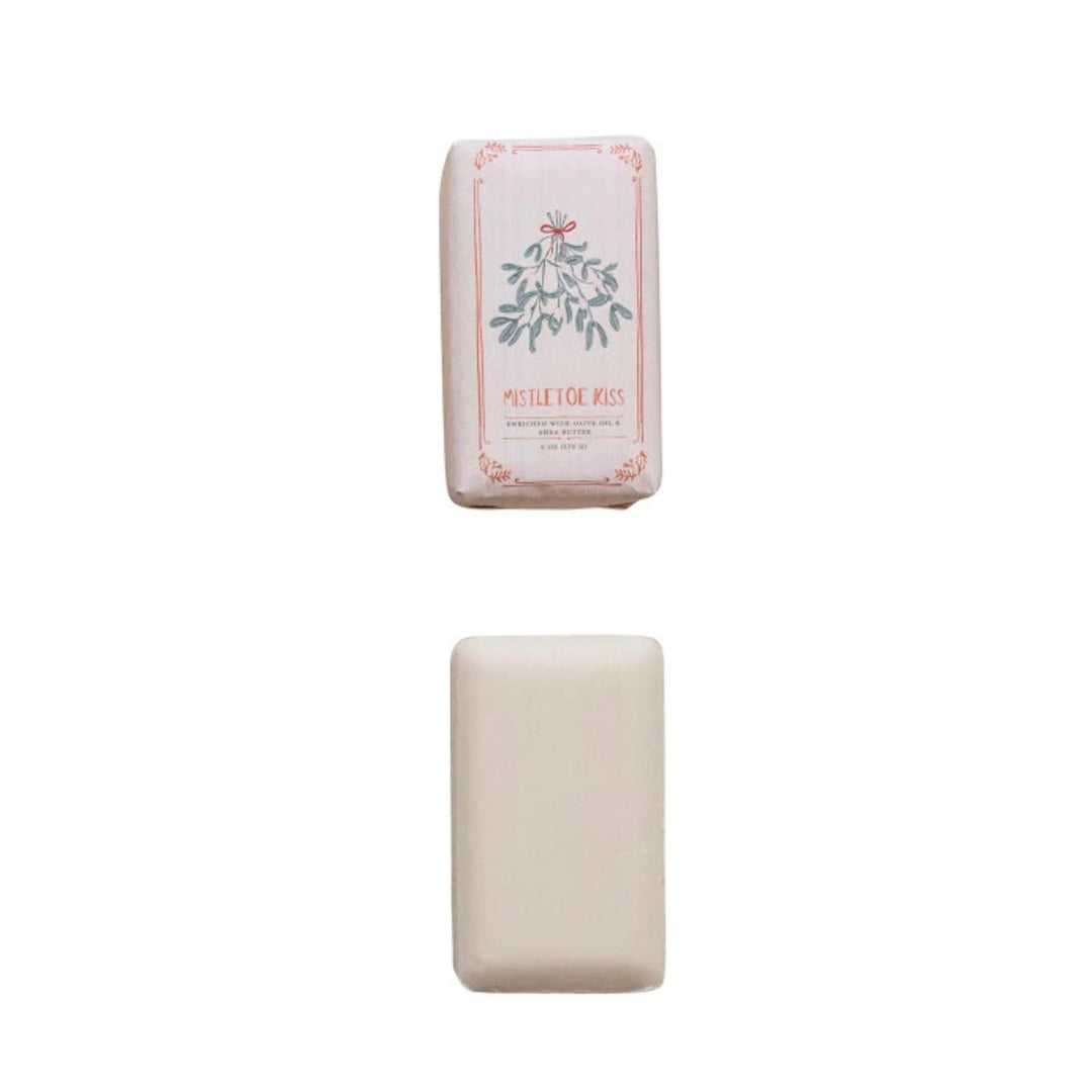 Scented Olive Oil & Shea Butter Milled Bar Soaps Bath Soap Creative Co-Op Mistletoe 