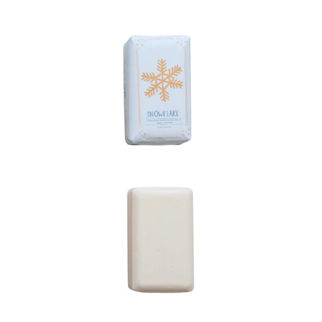 Scented Olive Oil & Shea Butter Milled Bar Soaps Bath Soap Creative Co-Op Snowflake 