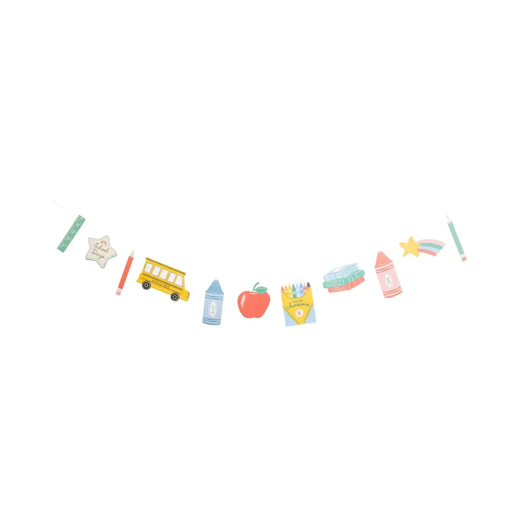 School Icons Banner Party Decorations My Mind's Eye 
