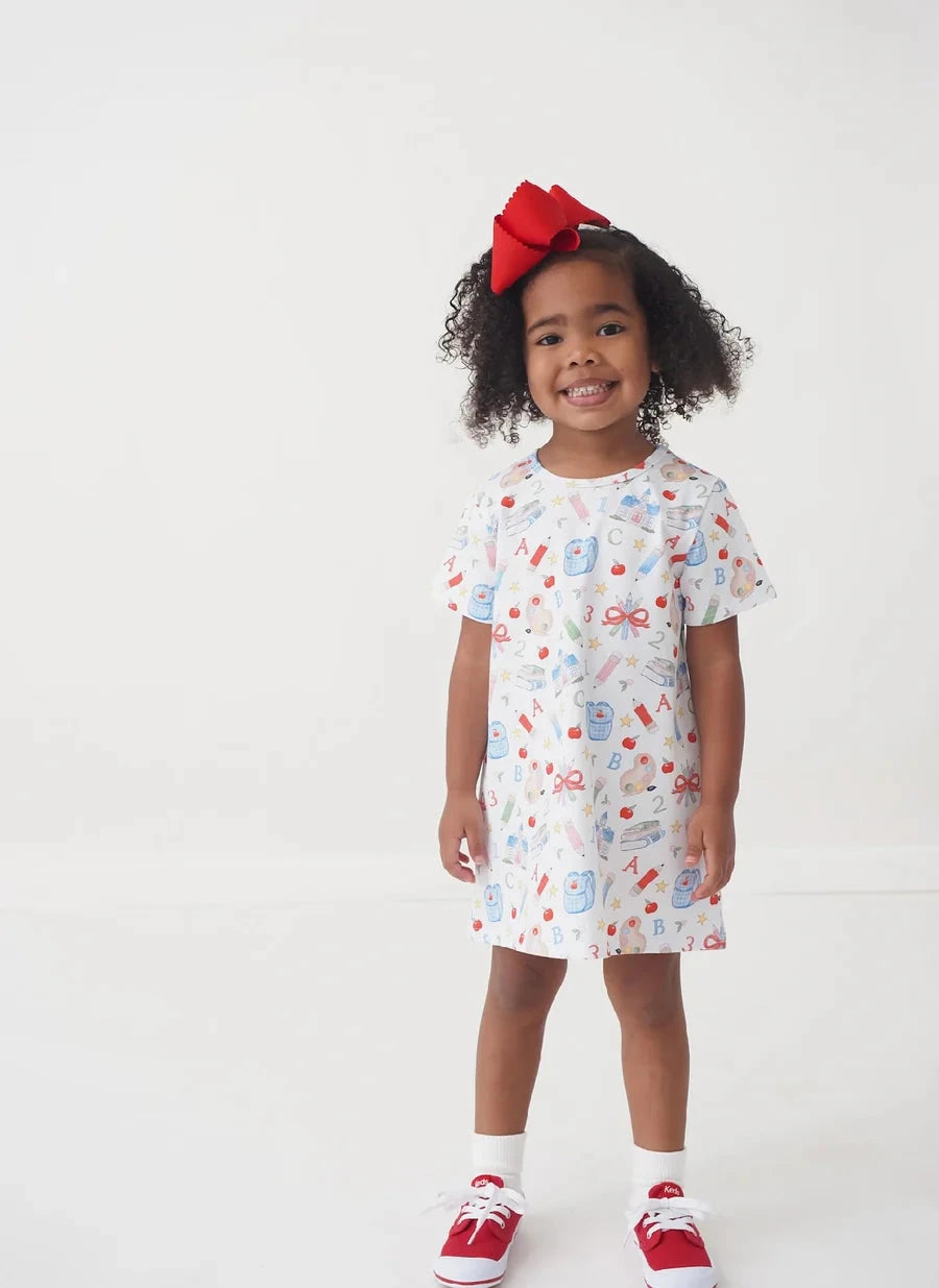 School Supplies Susie Swing Dress Girl Dress Cypress Row 