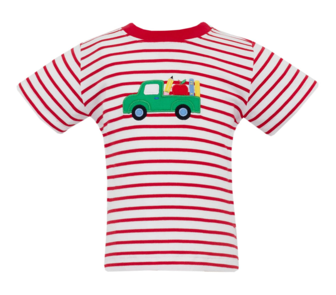 School Truck Applique T-Shirt Boy Shirt Claire and Charlie 