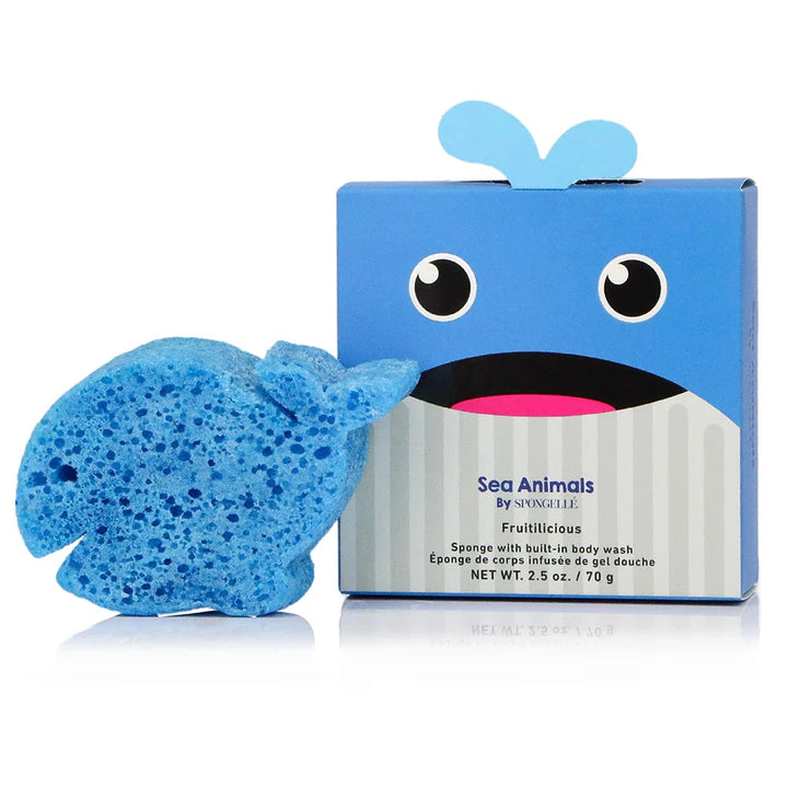 Sea Animal Bath Sponge - Walter Whale Bath Soap Spongelle 