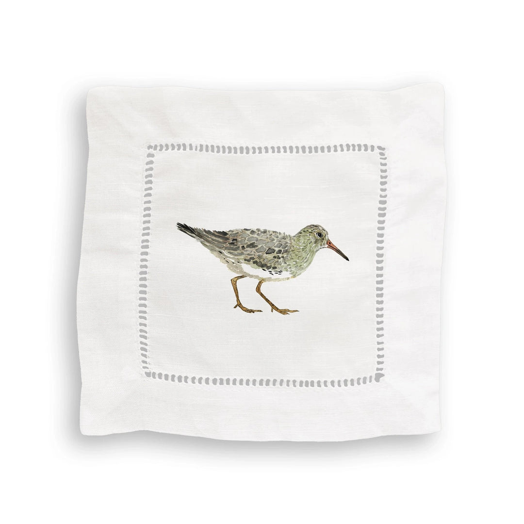Sea Birds Mixed Linen Cocktail Napkin Set Cocktail Napkins French Graffiti 