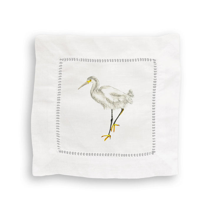 Sea Birds Mixed Linen Cocktail Napkin Set Cocktail Napkins French Graffiti 