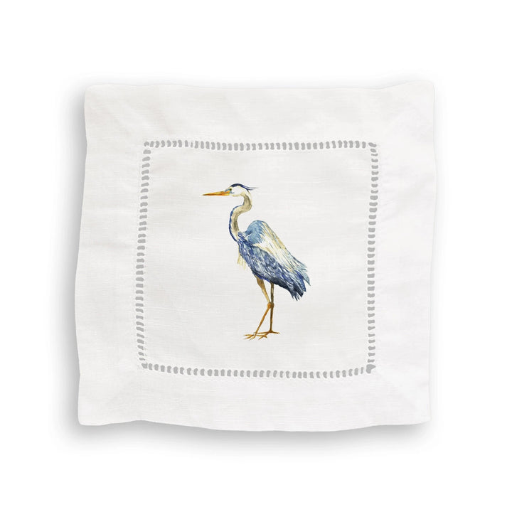Sea Birds Mixed Linen Cocktail Napkin Set Cocktail Napkins French Graffiti 