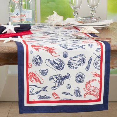 Sea Life Table Runner Table Runner Saro 