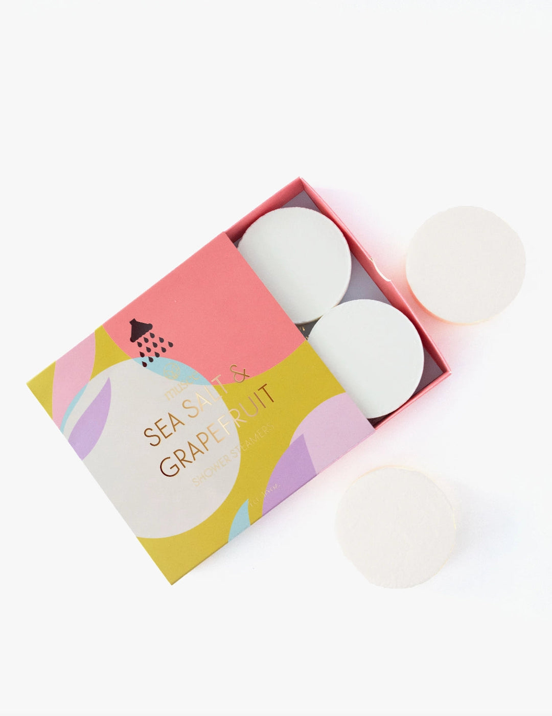 Sea Salt and Grapefruit Shower Steamers Bath Bomb Musee 