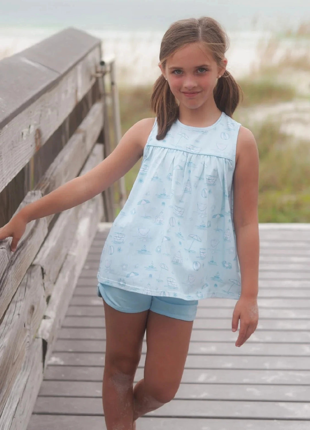 Seacrest Girls Short Set Girl Bloomer Set Cypress Row 