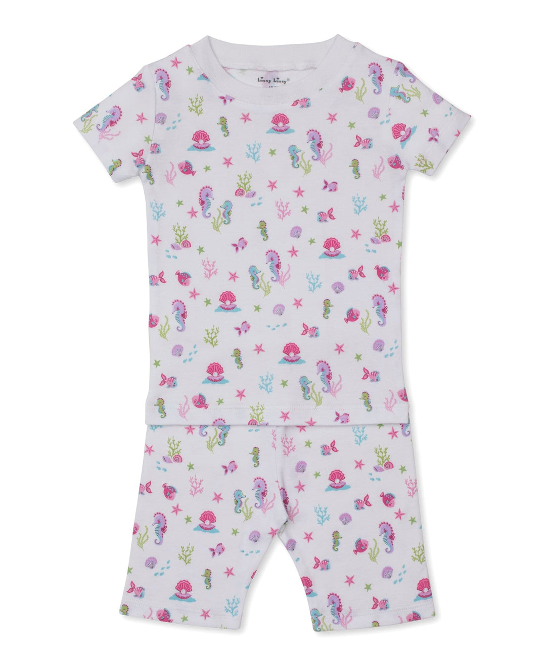 Seahorse Surprises Short Toddler Pajama Set Girl Pajamas Kissy Kissy 