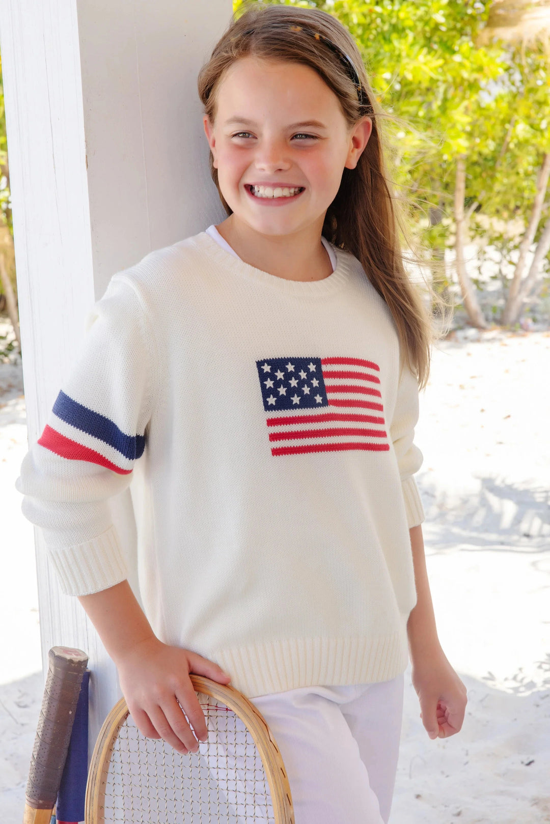 Seaton Intarsia Sweater - American Flag Intarsia Boy Sweater Beaufort Bonnet 
