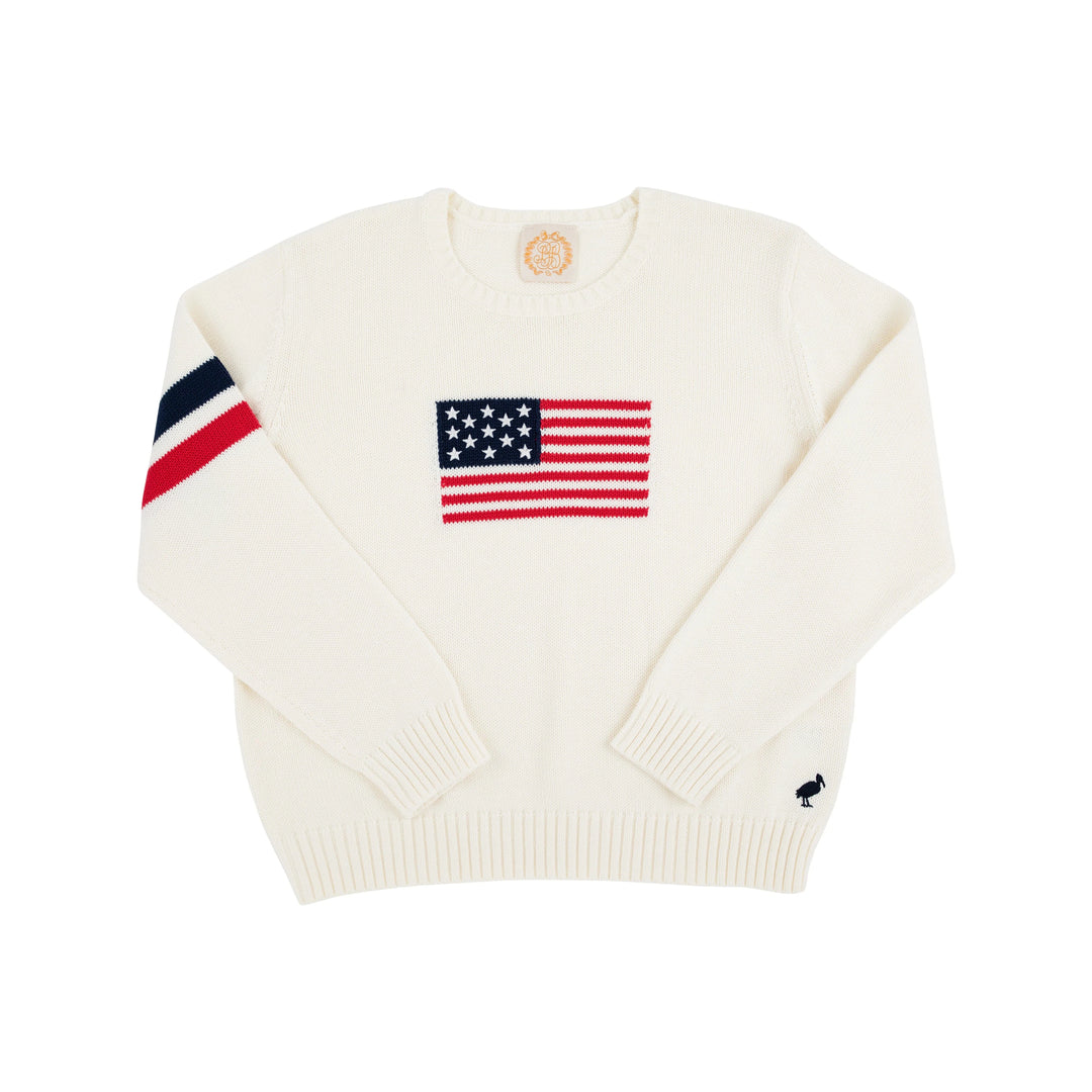 Seaton Intarsia Sweater - American Flag Intarsia Boy Sweater Beaufort Bonnet 