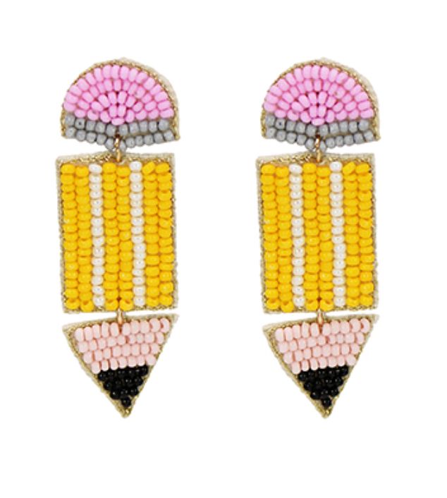 Seed Bead Pencil Earrings Womens Earrings Golden Stella 