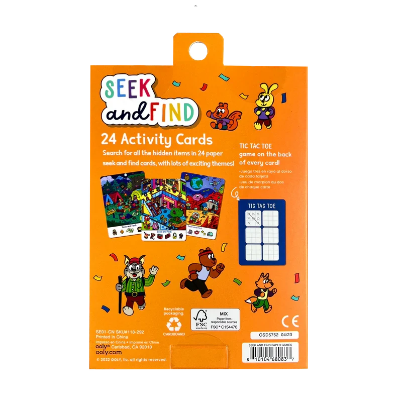 Seek and Find Activity Cards Activity Toy Ooly 
