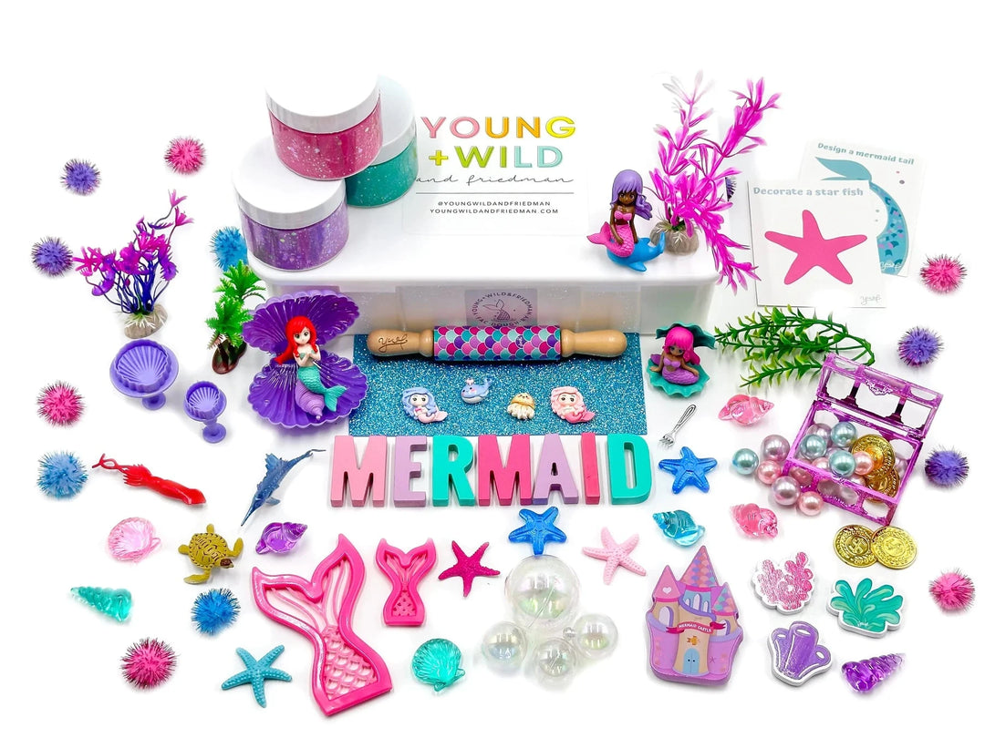 Sensory Dough Bag - Mermaid Toy Craft Kits Young Wild and Freidman 