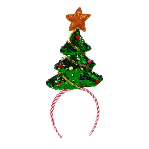 Sequin Christmas Tree Headband Accessories RAZ 