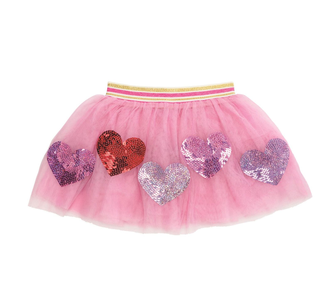 Sequin heart Sparkle Tutu Girl Skirt MudPie 