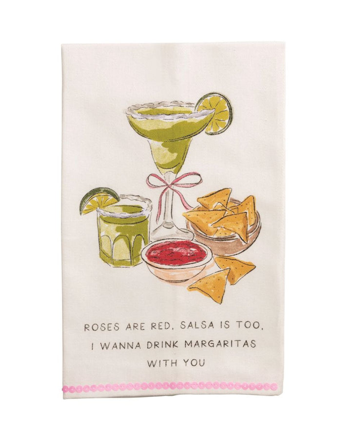 Sequin Valentine's Towels Kitchen Towel MudPie Margaritas 