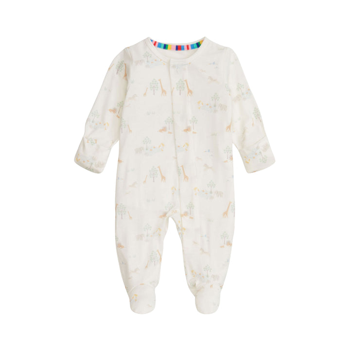 Serene Safari White Footie Baby Footie Magnetic Me 