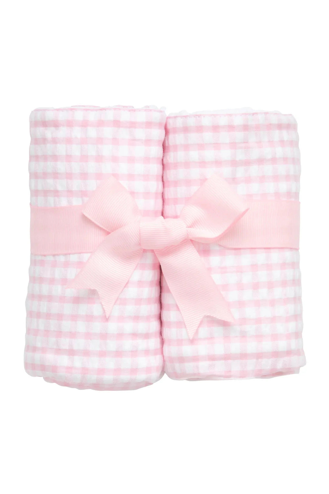 Set of 2 Burps Burp Cloths 3 Marthas Big Check - Pink 