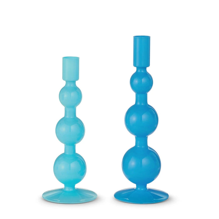 Shades of Blue Candlesticks Candle Holders RAZ 