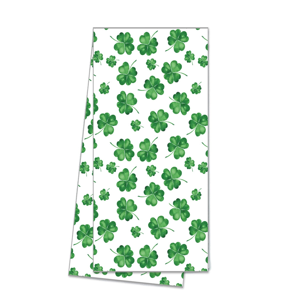 Shamrocks St. Patrick's Day Tea Towel Kitchen Towel WH Hostess 
