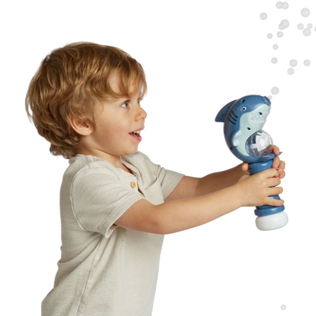 Shark LED Illuminating Bubble Wand Blower Activity Toy Two's Company 