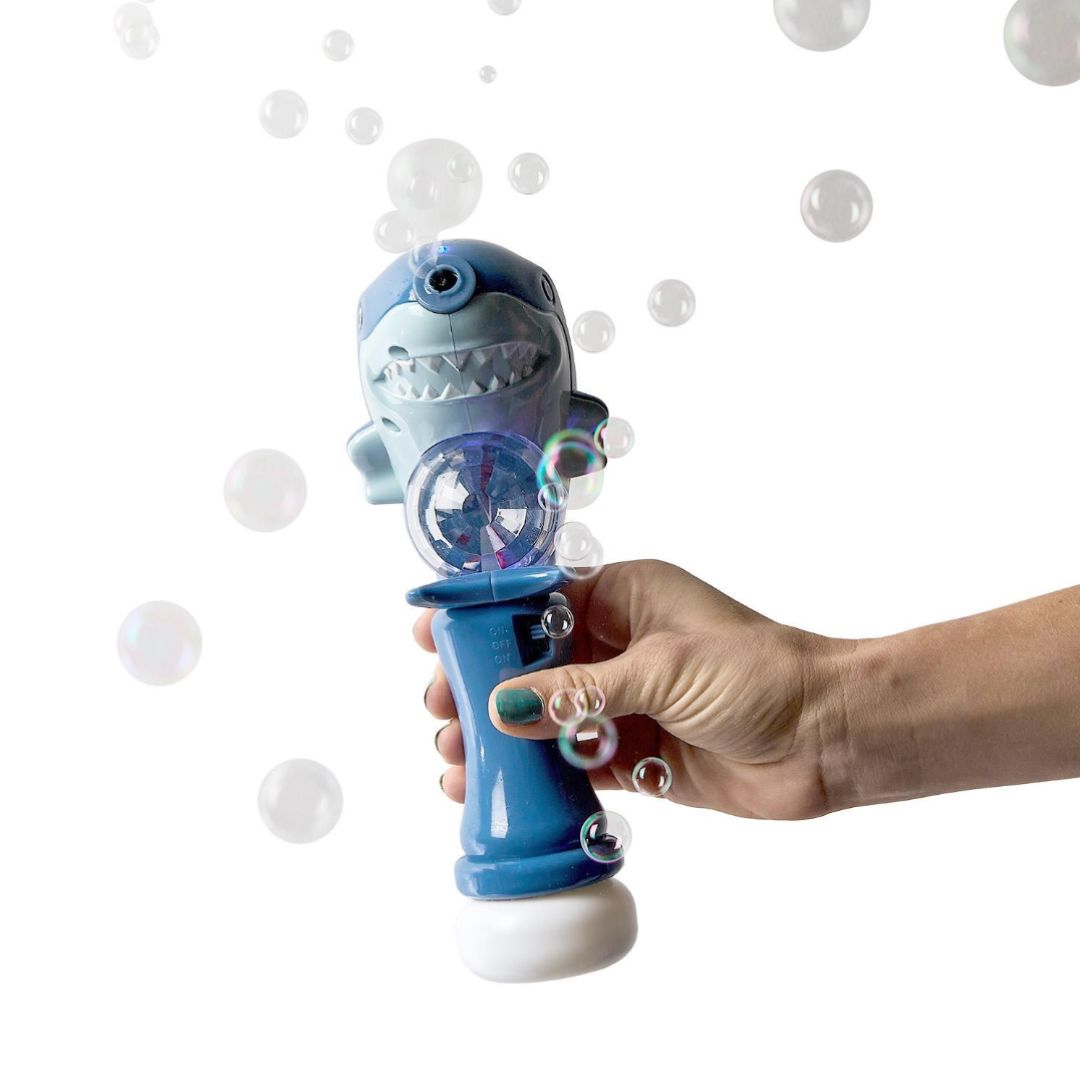 Shark LED Illuminating Bubble Wand Blower Activity Toy Two's Company 