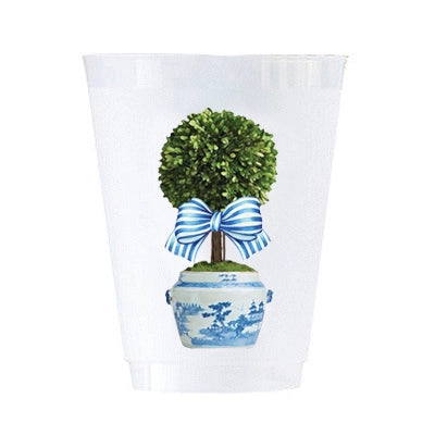 Shatterproof Cups - Striped Topiary Tree Shatterproof Cups WH Hostess 