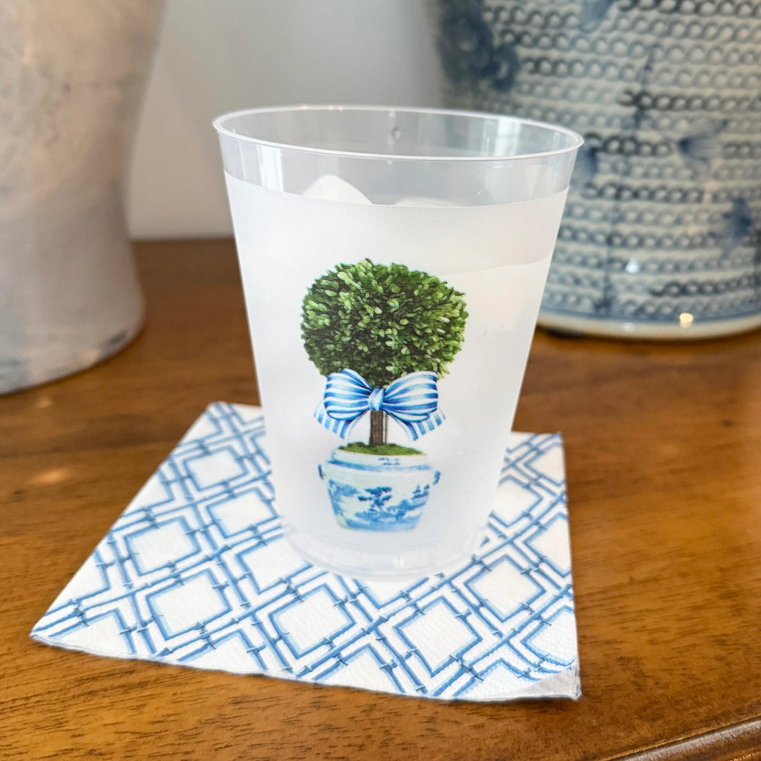 Shatterproof Cups - Striped Topiary Tree Shatterproof Cups WH Hostess 