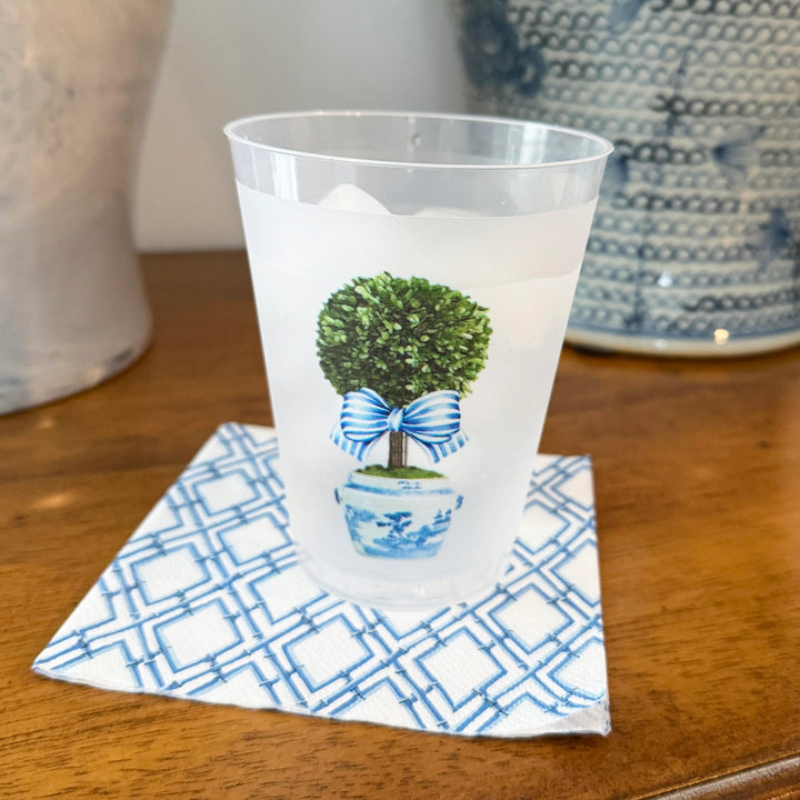 Shatterproof Cups - Striped Topiary Tree Shatterproof Cups WH Hostess 