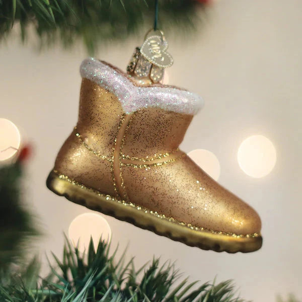 Sheepskin Boot Ornament Christmas Ornament Old World Christmas 