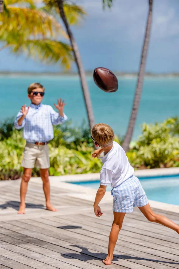 Sheffield Shorts - Barrington Blue Check Boy Shorts Beaufort Bonnet 