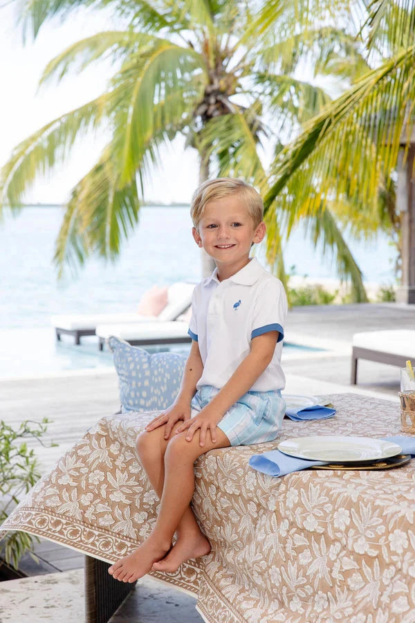 Sheffield Shorts - Belhaven Blue Ticking Stripe Boy Shorts Beaufort Bonnet 