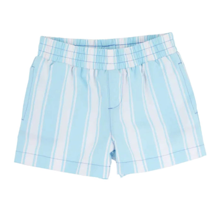 Sheffield Shorts - Belhaven Blue Ticking Stripe Boy Shorts Beaufort Bonnet 