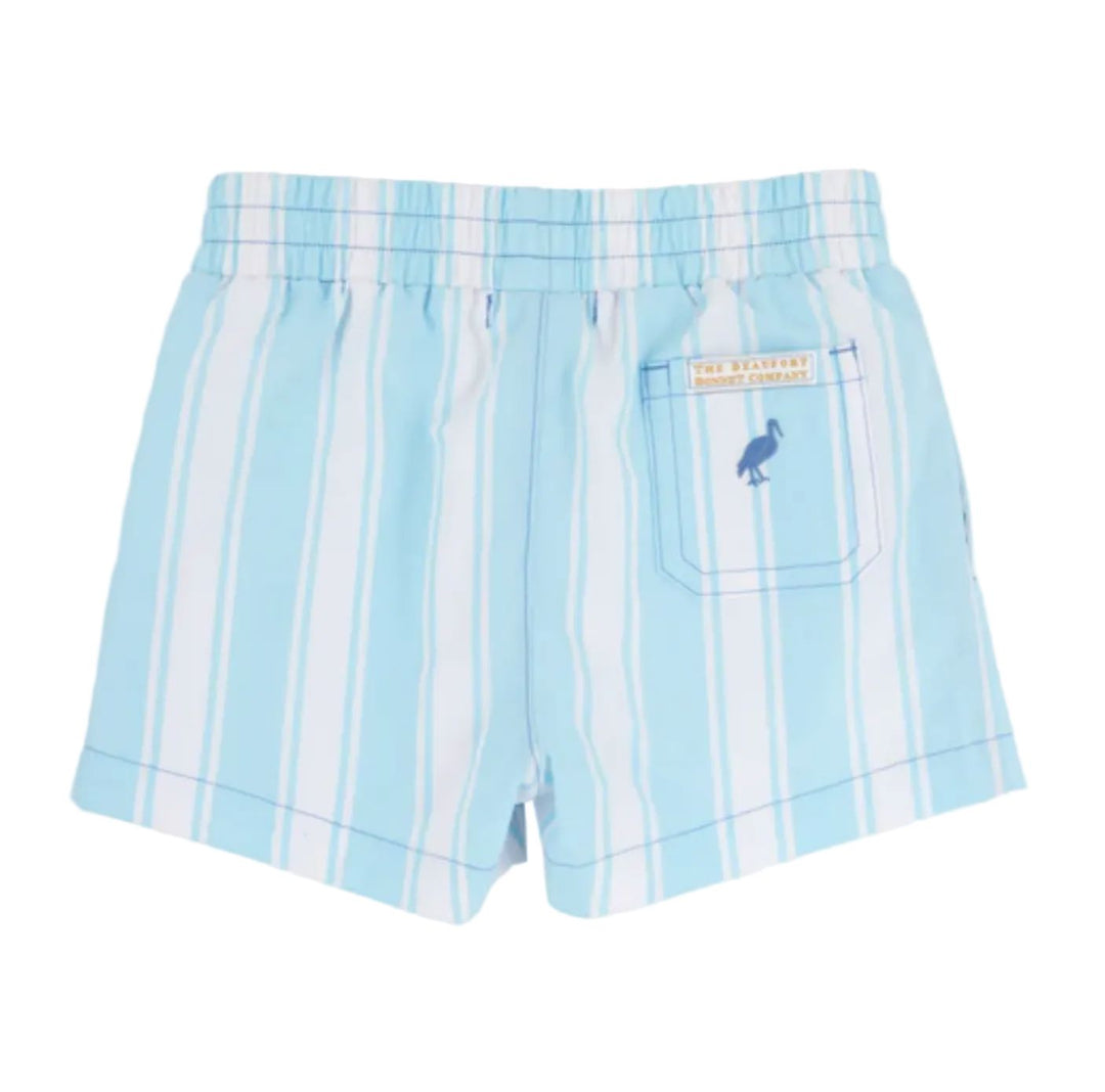 Sheffield Shorts - Belhaven Blue Ticking Stripe Boy Shorts Beaufort Bonnet 