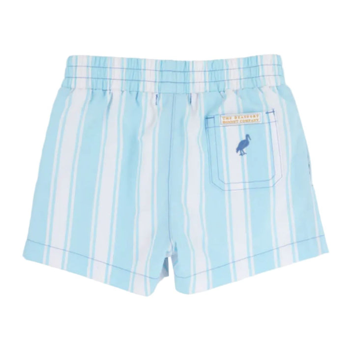 Sheffield Shorts - Belhaven Blue Ticking Stripe Boy Shorts Beaufort Bonnet 