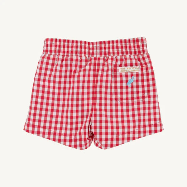 Sheffield Shorts - Richmond Red Gingham Boy Shorts Beaufort Bonnet 