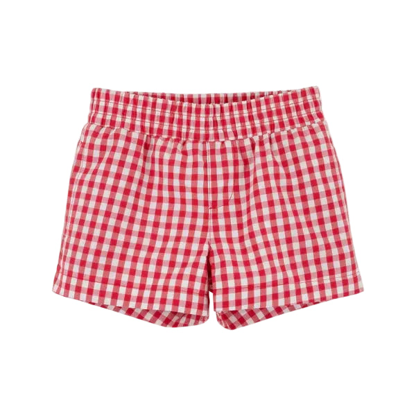 Sheffield Shorts - Richmond Red Gingham Boy Shorts Beaufort Bonnet 