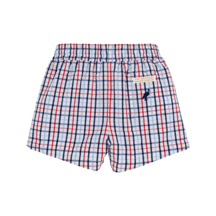Sheffield Shorts Seersucker - Pierce Mill Plaid Boy Shorts Beaufort Bonnet 