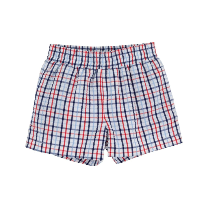 Sheffield Shorts Seersucker - Pierce Mill Plaid Boy Shorts Beaufort Bonnet 