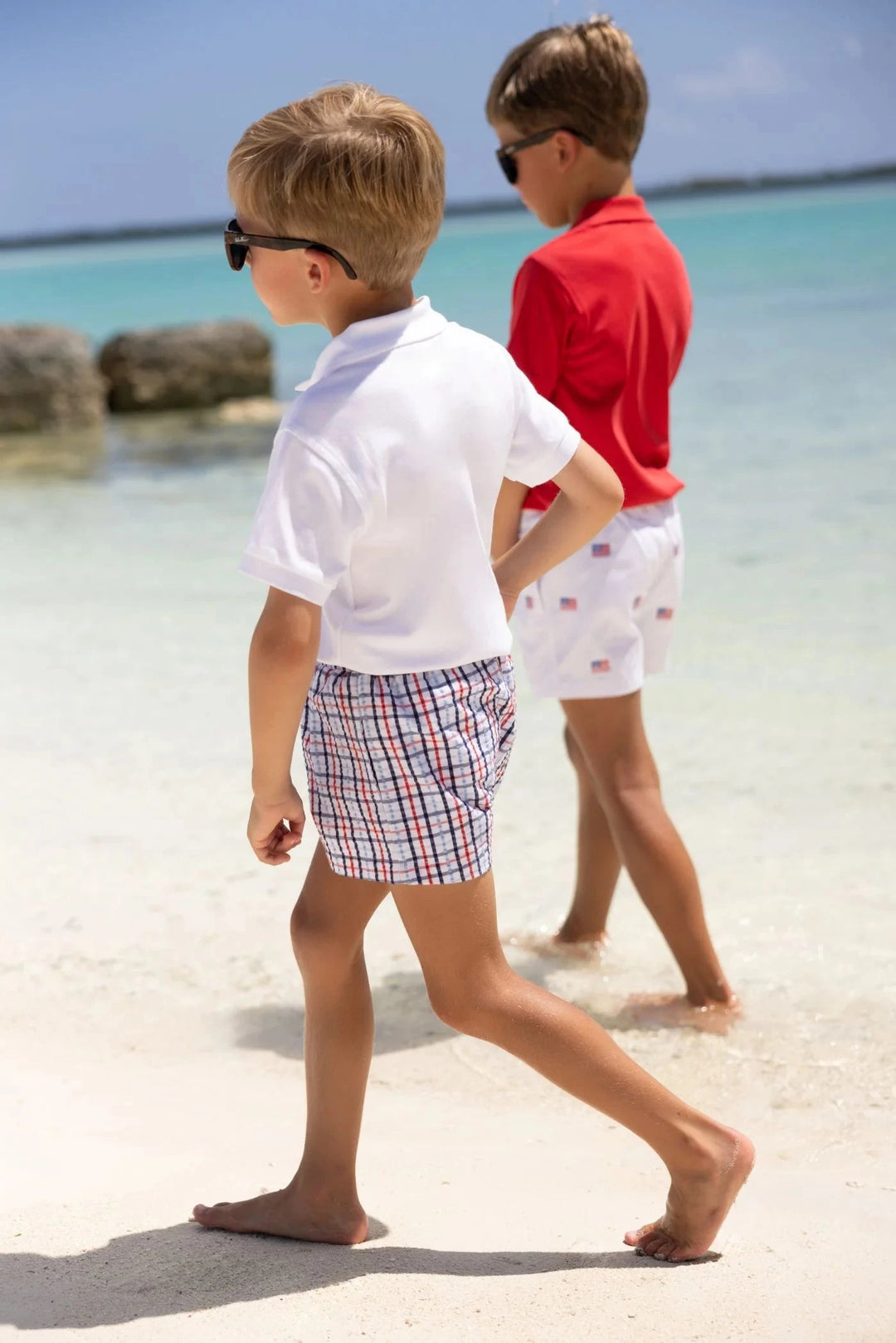Sheffield Shorts Seersucker - Pierce Mill Plaid Boy Shorts Beaufort Bonnet 