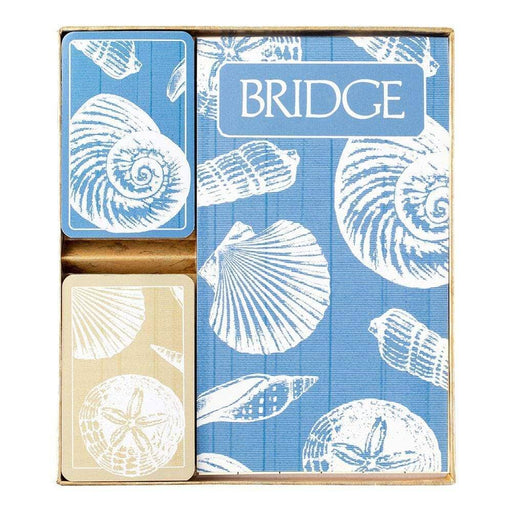 Shells Bridge Gift Set Playing Cards Caspari 